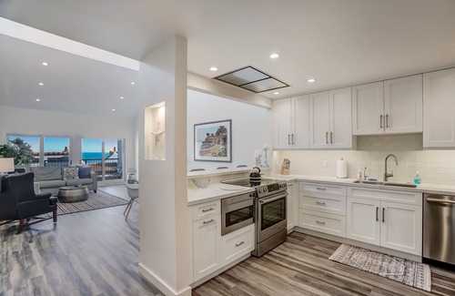 East Mesa Condo | Leadbetter Beach Retreat - penthouse with ocean views, heated pool/spa, high end interiors!