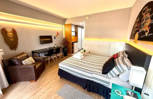 Paraiso Apartment | Lindo Studio com Jacuzzi e sacada a 50m Av Paulista