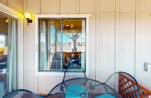 Pagosa Springs Condo | Lofty condo with patio - walk to golf, recreation center & eateries