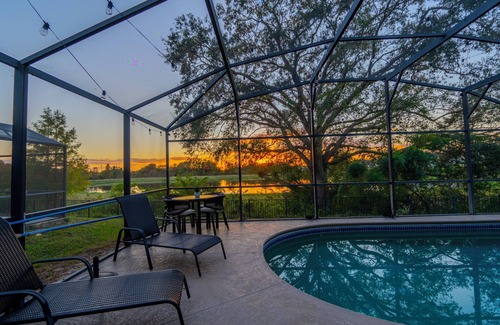 Haines City House | LOVELY 3 BDR Home @ ORLANDO with Heated POOL/LAKE view/Golf Course!