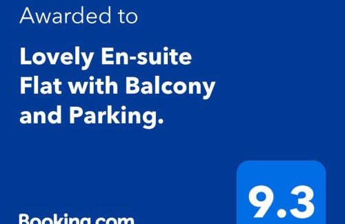 Lea Bridge Apartment | Lovely En-suite Flat with Balcony and Parking.