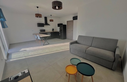 Oletta Apartment | Lovely new T2 apartment bathed in sunshine all day with terrace and private garden