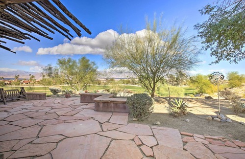 Borrego Springs House | Luxe Adobe Retreat w/Mountain & Golf Course Views