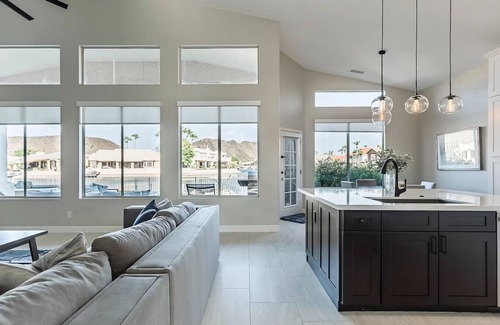 Arrowhead Lakes House | Luxe Lakefront Home w/Pool, Hot Tub, & Boat Dock!