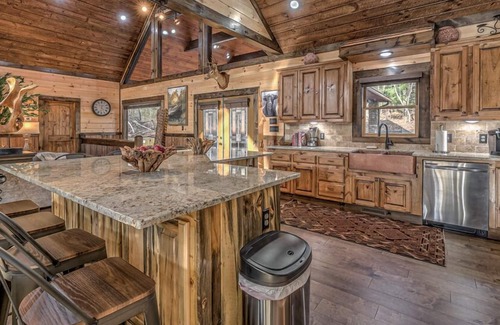 Blue Ridge Cabin | Luxe Mountain Retreat - Pet Friendly | Multiple Outdoor Living Areas | Hot Tub | Game Room