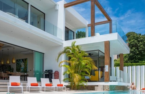 Mae Nam Villa | Luxurious Jungle Beach Villa with infinity pool, spa, fitness room, game room, and sea views