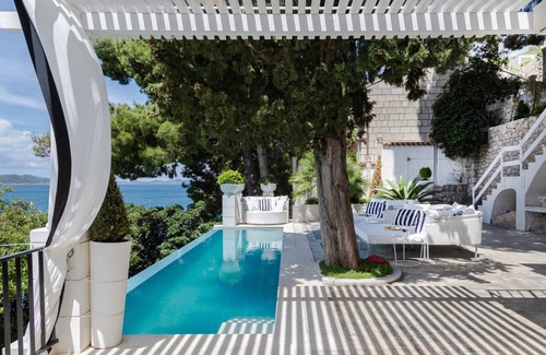 Lozica Villa | Luxury Beachfront Villa Dubrovnik Sea Diamant (7+2) with private pool and sea deck right at the sea- Dubrovnik