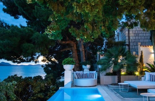 Lozica Villa | Luxury Beachfront Villa Dubrovnik Sea Diamant (7+2) with private pool and sea deck right at the sea- Dubrovnik