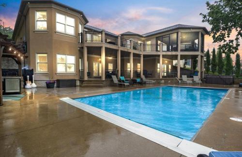 Sunrise Beach House | Luxury Lakefront Escape w/Heated Pool, Hot Tub & Theater