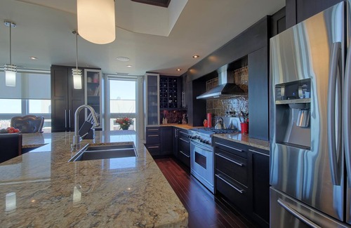 North Central Edmonton Condo | Luxury Penthouse Oasis, Rooftop Patio, River View, Downtown