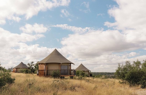 Johnson City RV Rental | Luxury Safari Tents on 96 acres in the Texas Hill Country