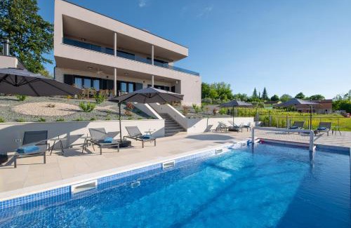 Sveta Nedelja Villa | Luxury Villa Callista near Labin with kids playground, fitness and heated pool