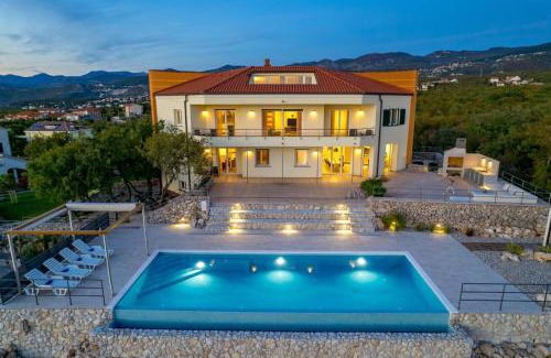Kraljevica Villa | Luxury Villa Oštro with pool & Krk bridge view