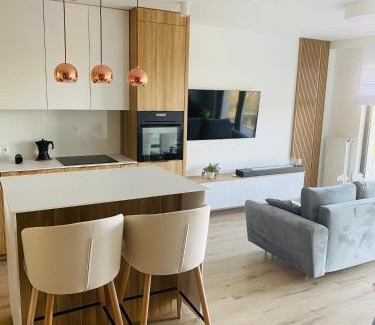 Czyzyny Apartment | Luxury White Apartment in Park Lotników
