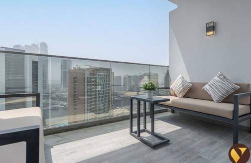 Madinat Zayed Apartment | MAG Stylish Studio in Business Bay Pool