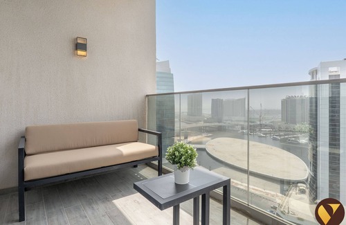 Madinat Zayed Apartment | MAG Stylish Studio in Business Bay Pool