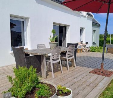 Treffiagat House | Maison traditionnelle et moderne avec vue mer