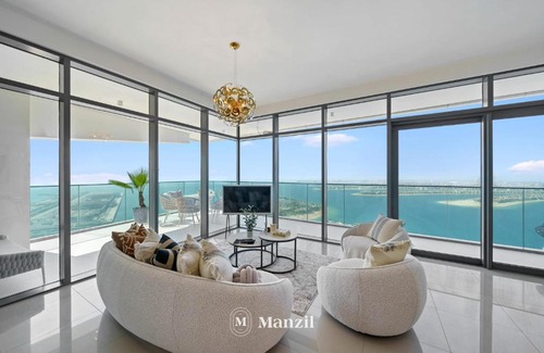 Dubai Marina Apartment | Manzil - Ultra Lux 3BR with Palm Jumeirah and Sea View in Beach Vista Tower, Near Dubai Harbour