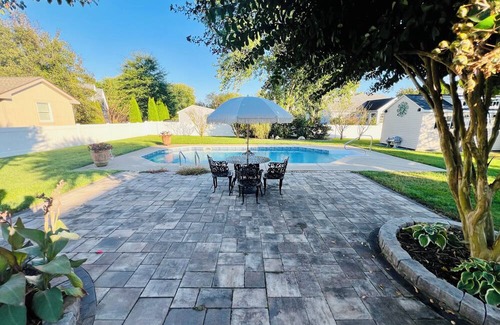 Red Mill Pond House | Mid-Century Milton w/Pool, Pond, Beaches, and Bike Trails!