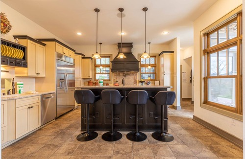 Boone House | Misty Mountain Hop - Luxury home! Views, hot tub, 4 fireplaces, game table!