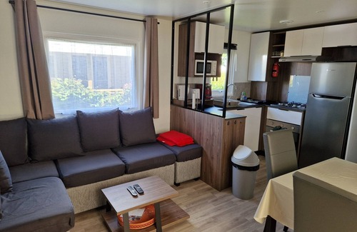 Gastes RV Rental | 'Mobilehome Familial' with Shared Pool, Garden & Wi-Fi