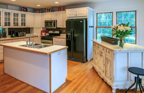 Hendersonville House | Modern and spacious home surrounded by scenic willow trees.