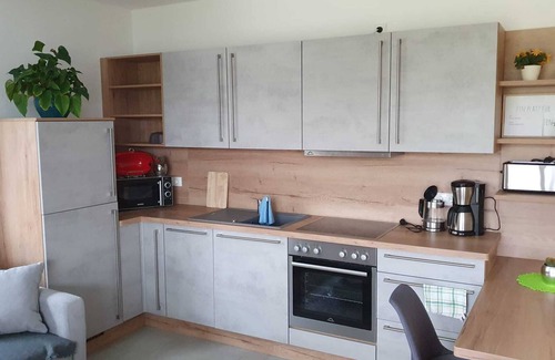 Plauen Apartment | Modern, barrier-free apartment with garden access and terrace