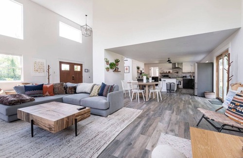 Kerhonkson House | Modern Farmhouse Sauna Private Pond Hiking