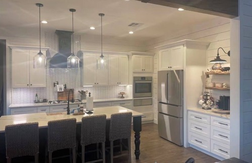 Sealy Other | Modern farmhouse with a pool