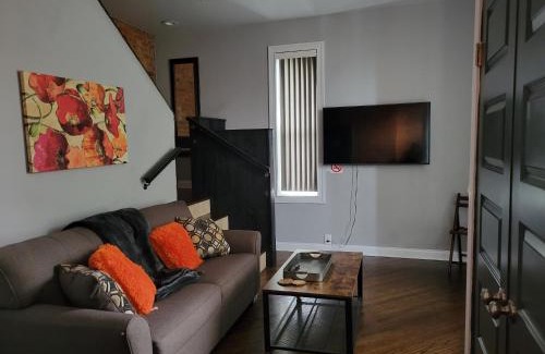 Corryville Apartment | Modern Rustic split level with balcony