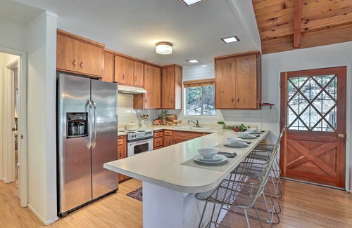 Crestline Cabin | Modern & Unique Cabin with Deck by Lake Gregory!