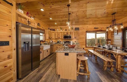 Sevierville Cabin | Morning View - The perfect cabin with indoor pool, Mountain Views, and fire-pit to enjoy the company