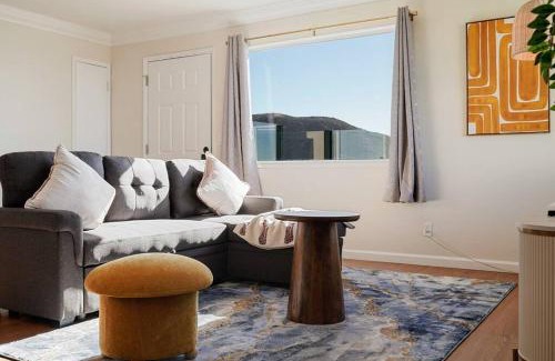Pacifica Apartment | Mountain View 2BR Retreat with Private Deck