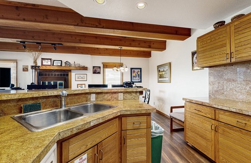 Crested Butte Condo | Mountain view condo with fireplace, hot tubs, sauna, & easy slope access