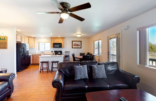 Pagosa Hills House | Mountain view home close to downtown with great deck, firepit, WiFi, & W/D