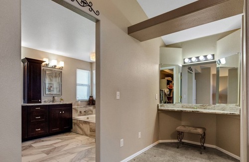 Aurora House | Mountain-View Home with Private Hot Tub, Dog-Friendly Yard, Office, Fireplace