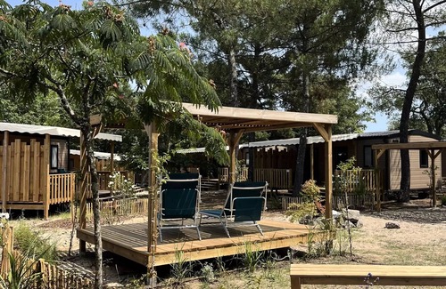 Soustons House | Nature Campsite L'Airial* - Trendy 3-Room Cottage for 4 People with Air Conditioning