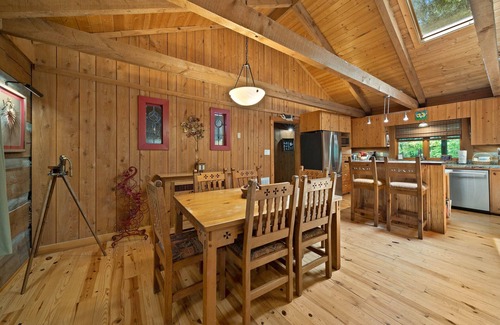Boone Cabin | Natures Call - Creekside log cabin with hot tub and wood burning fireplace!