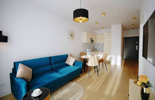Kolobrzeg Apartment | Neues Apartment mit Balkon, Schwimmbad, Sauna, Fitness, 300 m vom Strand
