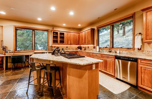 Hangen Ranch And M and B House | NEW! Evergreen Mountain Basecamp- home with hot tub on 10 private acres!
