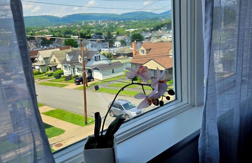 Scranton Apartment | NEW ! " Extended Stay " 2 bed spacious retro flow with fire place -min from DT