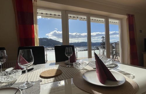 Steindorf am Ossiacher See Condo | NEW from 23! two-storey holiday apartment with a fantastic lake view terrace and garden