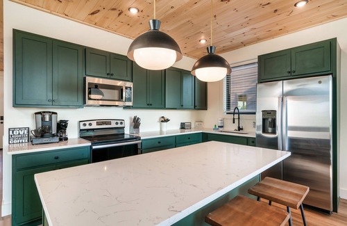 Sevierville Cabin | NEW LUX Escape | Mtn Views | Heated Pool | Theater