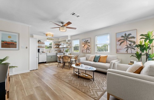 Pensacola Beach House | NEW-Retro-inspired beach house, 4-min walk to beach, turfed yard, pirate playset