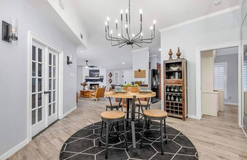 Northwest Dallas House | NEW! Texas Boudoir Estate Spa Home, a luxurious private getaway with indoor pool, sauna, steam‑room, hot tub, Jacuzzi, two king primary suites + loft queen ensuite, lush garden & pond, all in a quiet, upscale Dallas neighborhood.