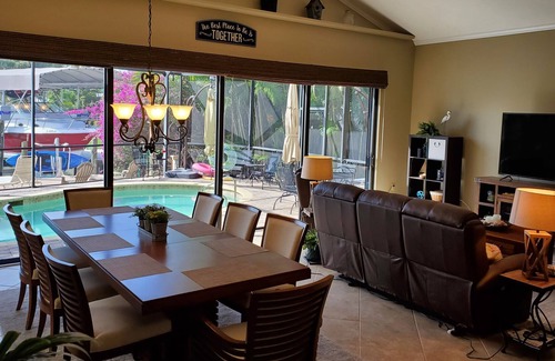South Island Villa | NEW TO VRBO - Fort Myers Beach 3 Bedroom, 2 Bath Canal/ Pool Home
