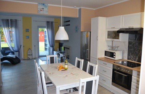 Trzesacz House | New vacation home with large garden, fireplace, comfort, family vacation, dog, pool