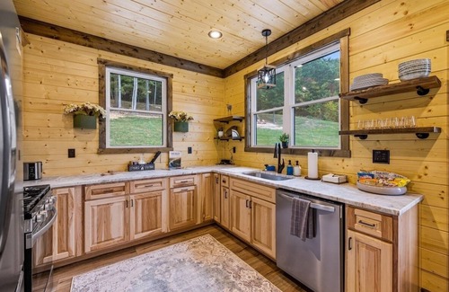 Stanley Cabin | NEW Whispering Ridge | Hot Tub, Gym, EVSE, Dogs OK