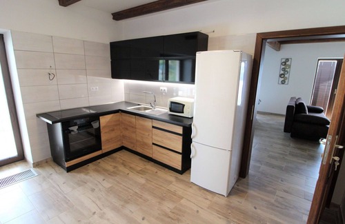 Zupanovice Apartment | Nice apartment for 9 guests with pool, WIFI, TV, patio and pets allowed
