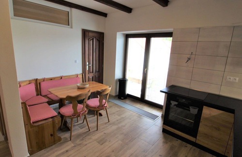 Zupanovice Apartment | Nice apartment for 9 guests with pool, WIFI, TV, patio and pets allowed
